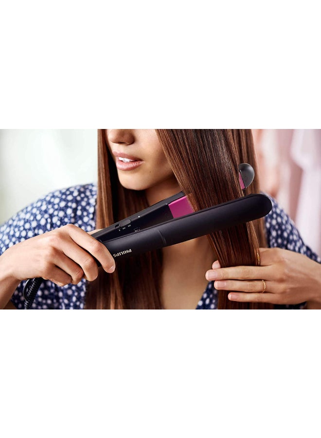 Philips StraightCare Essential ThermoProtect Hair Straightener BHS375 - Black Purple