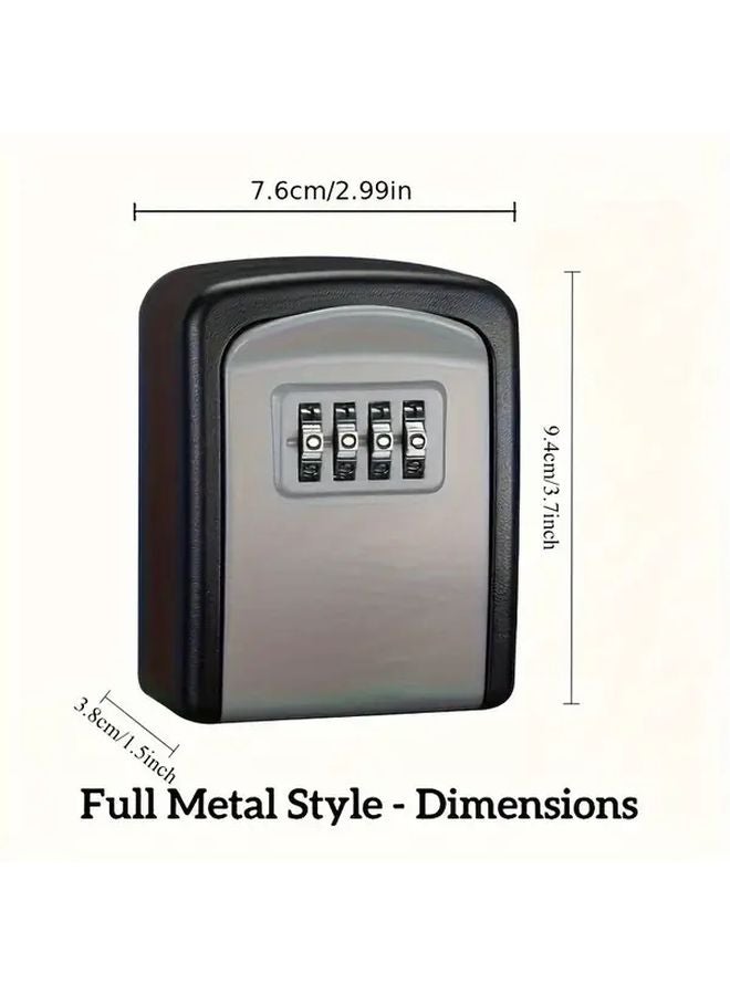 Heavy Duty Grey Key Lock Box Wall Mounted Key Safe For Office Property Management - Image 5