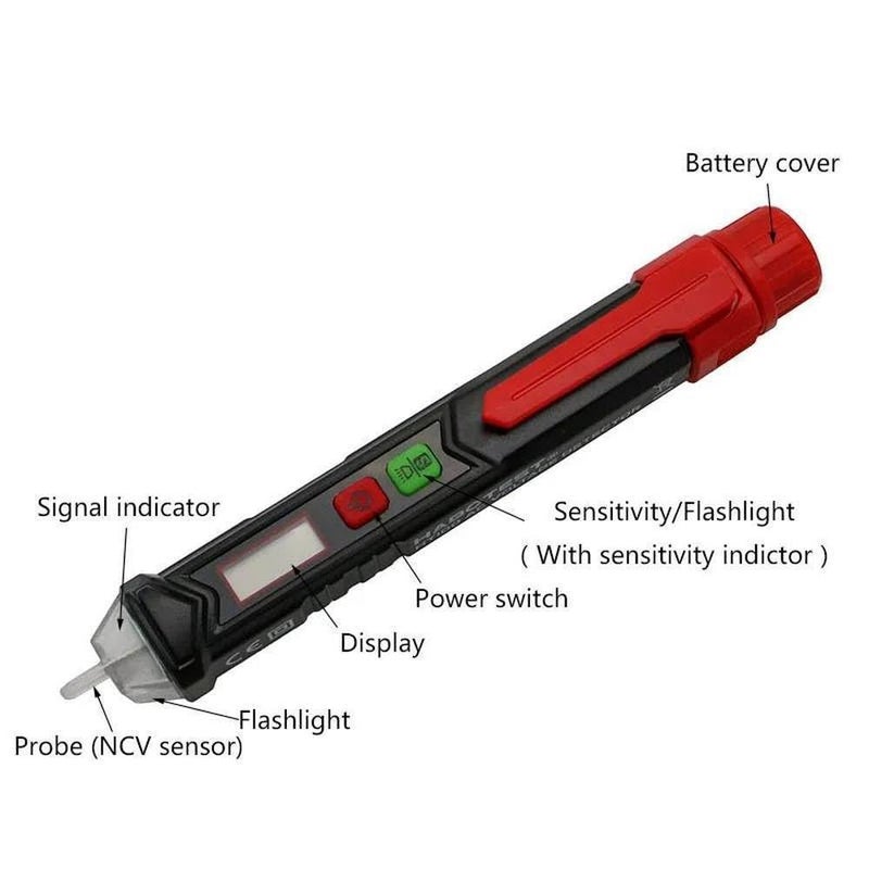 Non Contact Voltage Tester Pen AC 12 1000V Digital Voltmeter With Sound Light Alarm - Image 3