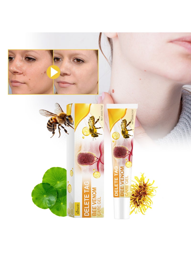 ximonth 3-pack Bee Venom Wart Removal Gel, Improves Pimples, Moles and Repairs Skin 30ml*3 - Image 2