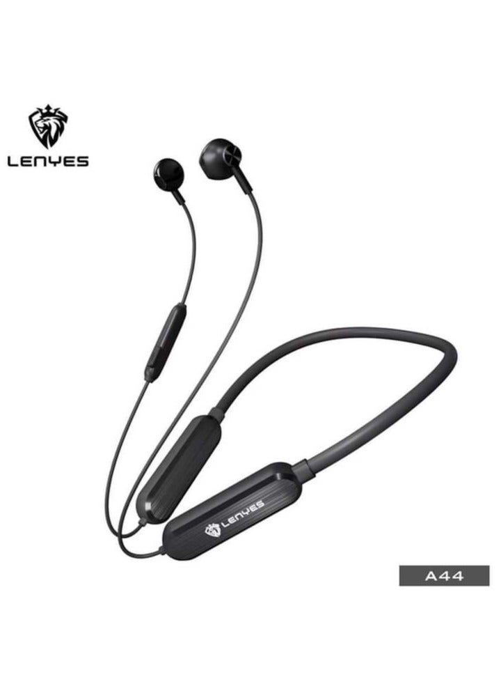 Lenyes Neck-Mounted Bluetooth Headphone Stereo Sports Wireless With Microphone