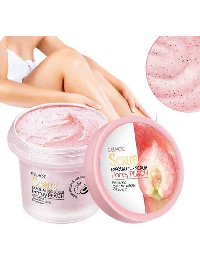 إيلهو مقشر خوخ العسل 100 جم | مكونات طبيعية، ملمس مثل الآيس كريم | تقشير لطيف، تبييض، حبس الرطوبة والتحكم في الزيت لبشرة ناعمة - Image 1