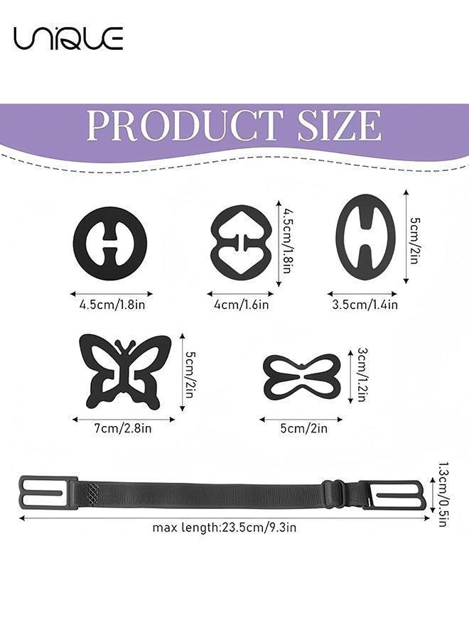 Unique 24 Pcs Bra Strap Clips Bra Strap Holders for Slipping Anti-Slip Bra Clips to Make Racerback Keep Women's Bra Straps In Place Bra Strap Extender Bra Hooks for Racerback Conceal Straps - Image 2