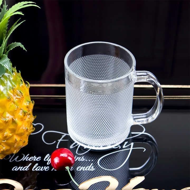 WRINGO 250 ML Coffee Mugs Footed with Handle and Glasses Straws Tea Cup Drinkware for Beer,Juice,Beverages, Glass Cappuccino Mugs, Clear Glass Latte Cups (Mug Set of 2) - Image 2
