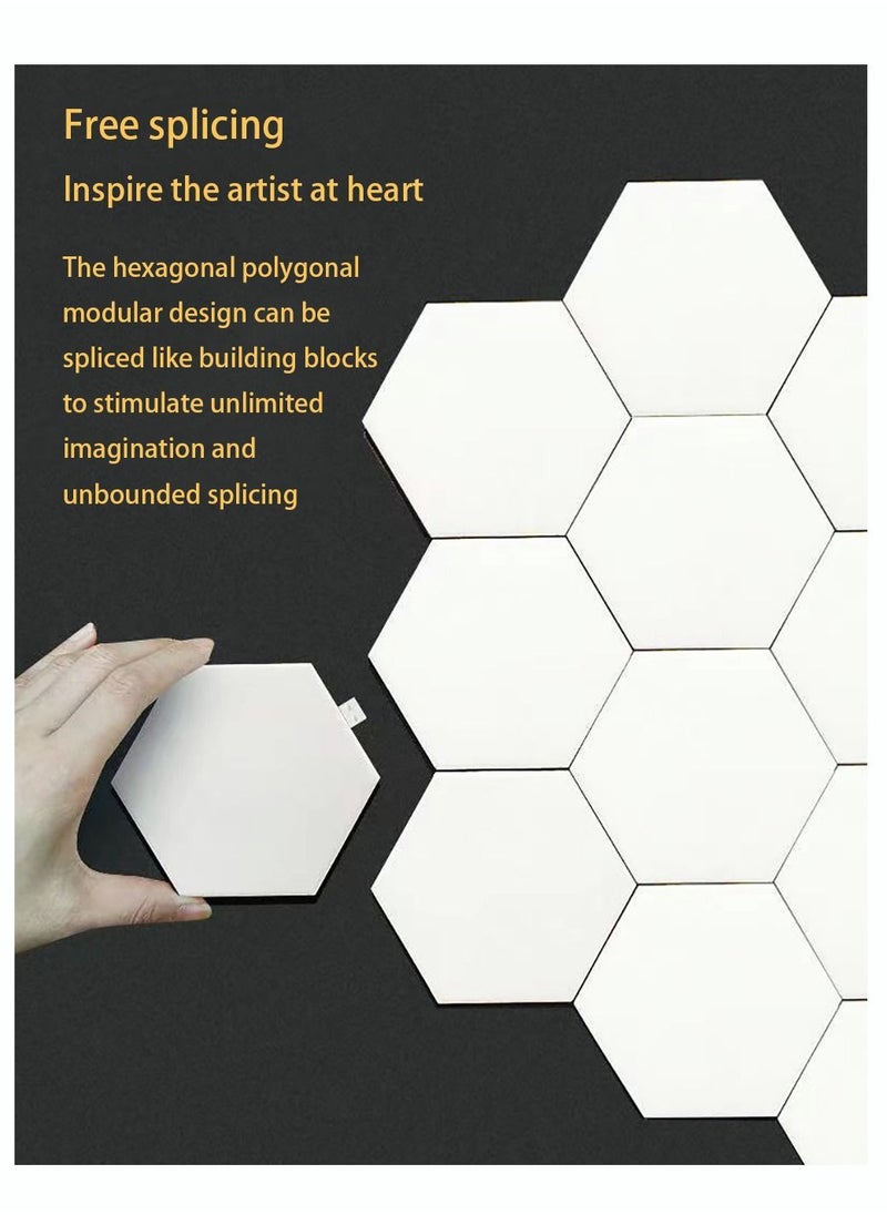5V USB WiFi APP Musical rhythm LED Hexagonal Night Light For Indoor Home DIY Decoration Creative RGB Decor Atmosphere Quantum Wall Lamps