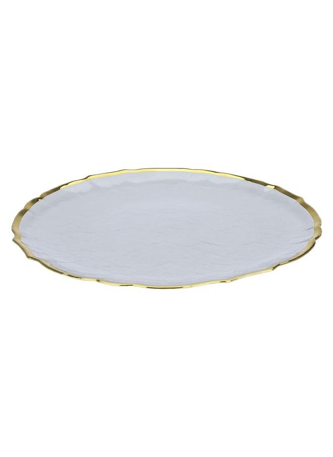 Alsaif Glass Dessert Serving Dish Circular White  - Image 2