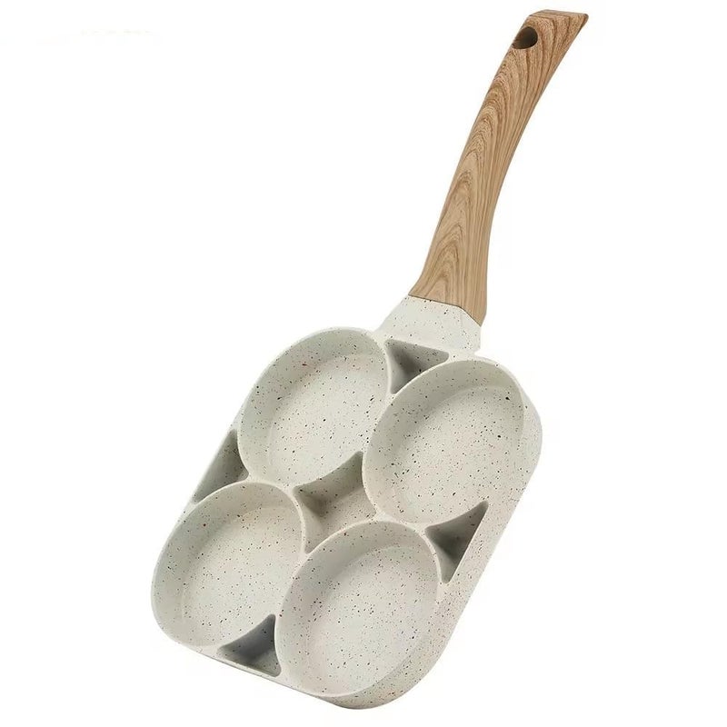 Stavae Stavae Egg Pan Omelets Pan, Round 4-Hole Egg Poaching for Breakfast - Pancake and Healthy Cooker Suitable for Gas Stove & Induction Cookware - Image 1