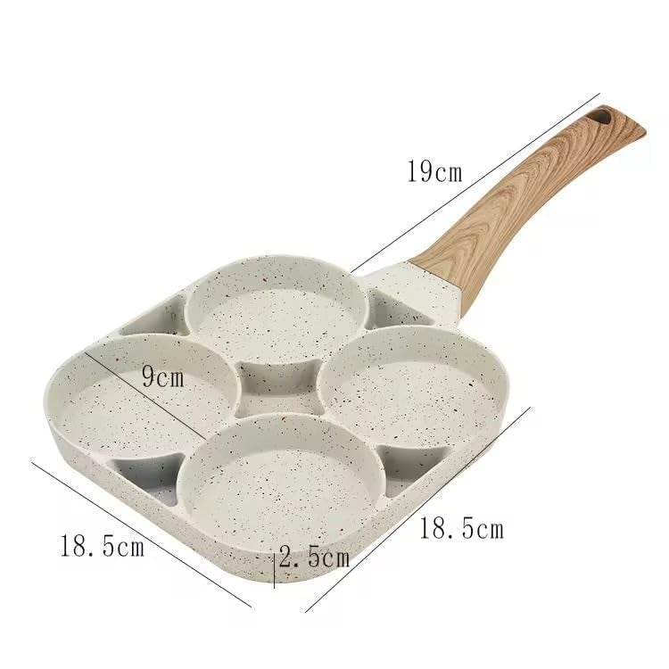 Stavae Stavae Egg Pan Omelets Pan, Round 4-Hole Egg Poaching for Breakfast - Pancake and Healthy Cooker Suitable for Gas Stove & Induction Cookware - Image 2