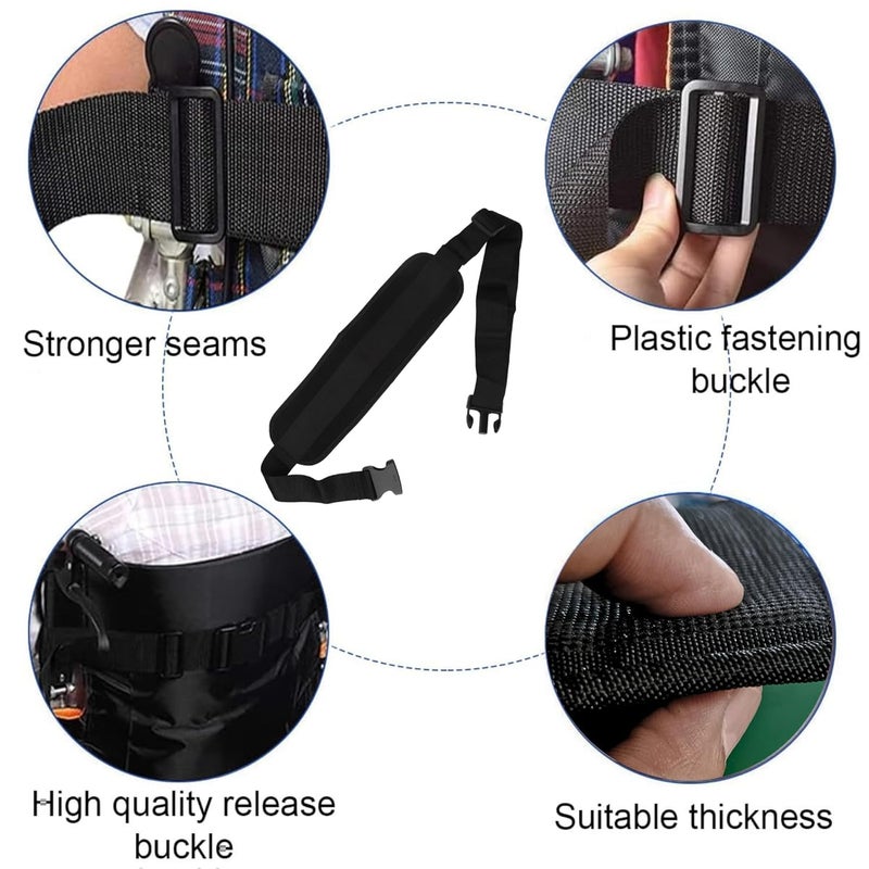 DHARMATMAJ New Wheelchair Safety Waist Belt Adjustable Patients Cares Seat Strap Wheelchair Seat Strap Wheelchair Waist Belt for the Elderly (Half Size), Black - Image 3