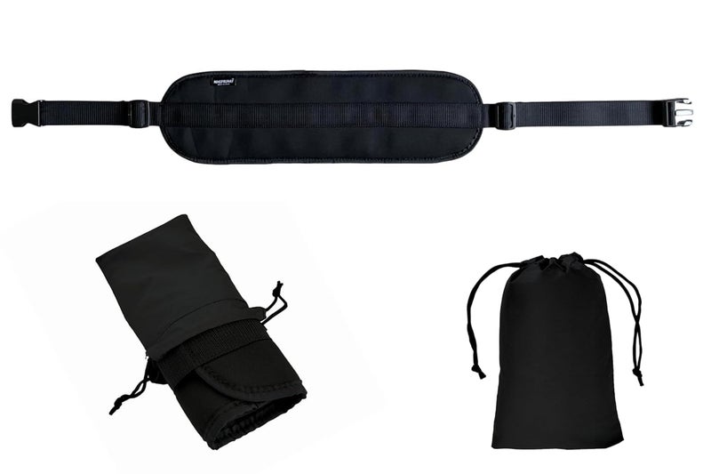 DHARMATMAJ New Wheelchair Safety Waist Belt Adjustable Patients Cares Seat Strap Wheelchair Seat Strap Wheelchair Waist Belt for the Elderly (Half Size), Black - Image 2