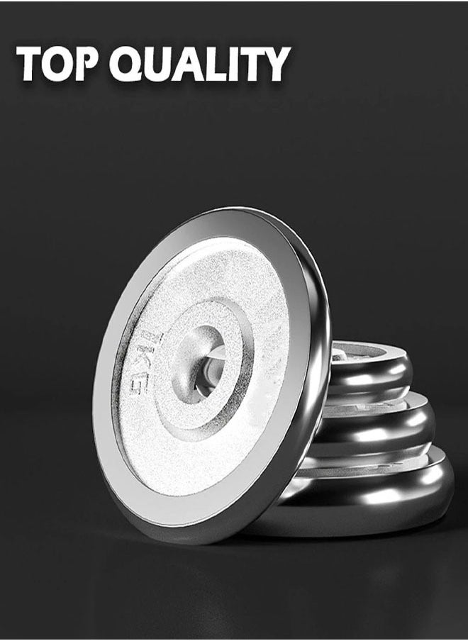 Fitness World 2 in 1 Barbell Dumbbell Set with Adjustable Weights 30kg silver  - Image 5