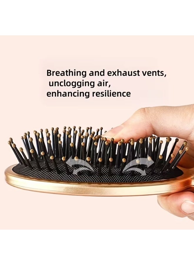 Goolsky 1pc Women'S Hair Brush Set - Plastic Bristle Hair Brush, Suitable for Curly and Straight Hair, ABS Handle Detangling Massage Comb with Air Cushion Head Massage, Suitable for Long Hair Styling and Smoothing, Hair Brush For Women, Hair Brush Set, Hair Comb For Women, Hair Comb Set, Hair Brush Kit - Image 4
