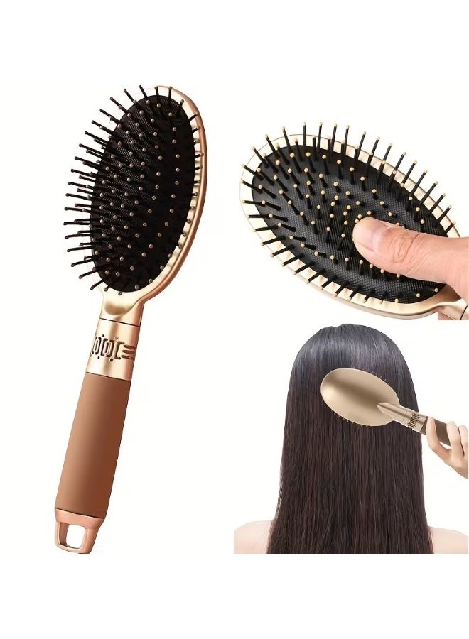 Goolsky 1pc Women'S Hair Brush Set - Plastic Bristle Hair Brush, Suitable for Curly and Straight Hair, ABS Handle Detangling Massage Comb with Air Cushion Head Massage, Suitable for Long Hair Styling and Smoothing, Hair Brush For Women, Hair Brush Set, Hair Comb For Women, Hair Comb Set, Hair Brush Kit - Image 1