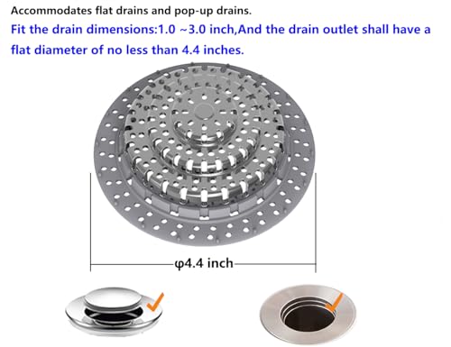 XAJOON Bathtub Drain Hair Catcher，Bathtub Protector Suitable for Bathroom Bathtub, Pop-Up Drains. (Patented Product) - Image 5