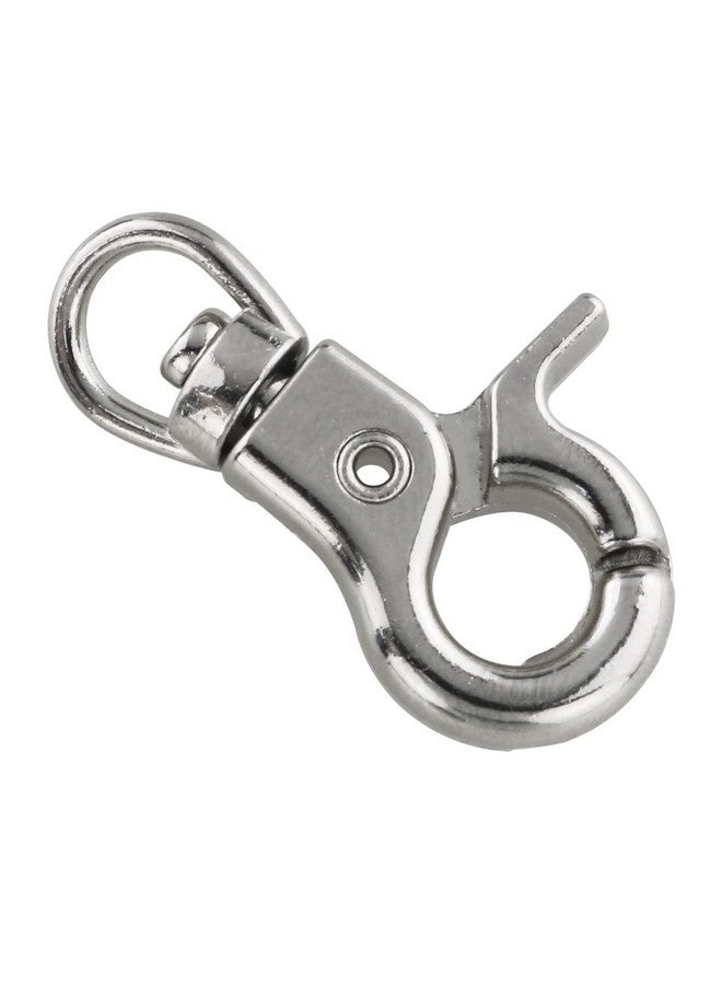 DGHAOP Snap Hook DGHAOP 4pcs Zinc Alloy 30mm Key Chain Snap Hook Door Lock Pets Cage Hook Belt Clip for Any Suitable Cage, Dog Traction Rope, Silver Tone - Image 3