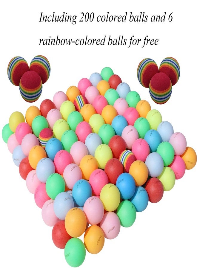 TADICK Colored Balls Bulk, 200 Pack Colorful Ping Pong Balls for Art and Crafts, Decoration,DIY Projects - Image 2