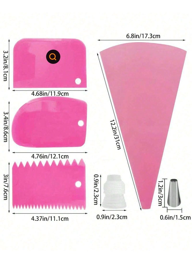 sokany 21PCS Set Cake Decorating Tools Set, Pink Baking Tools Set for Cake Mold - Image 2