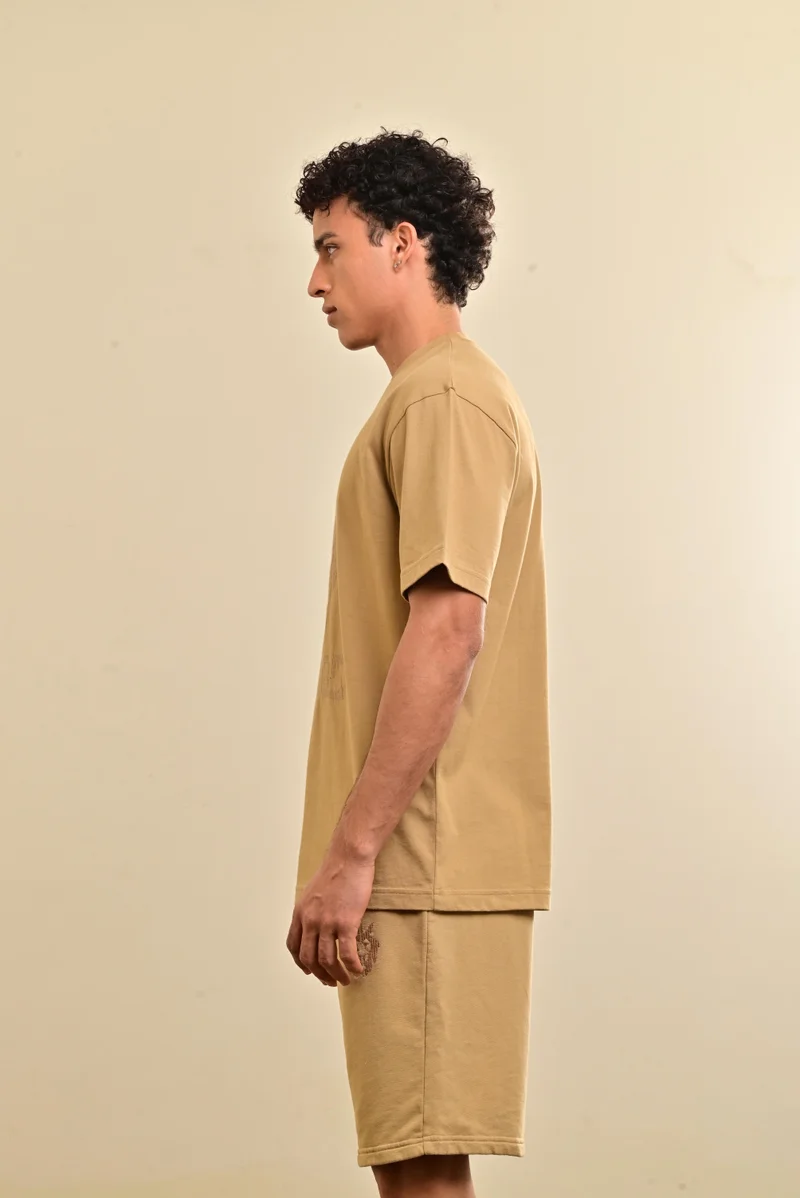 Esso5  Cross Stitch Logo Oversized Tee for Men | Best Price UAE