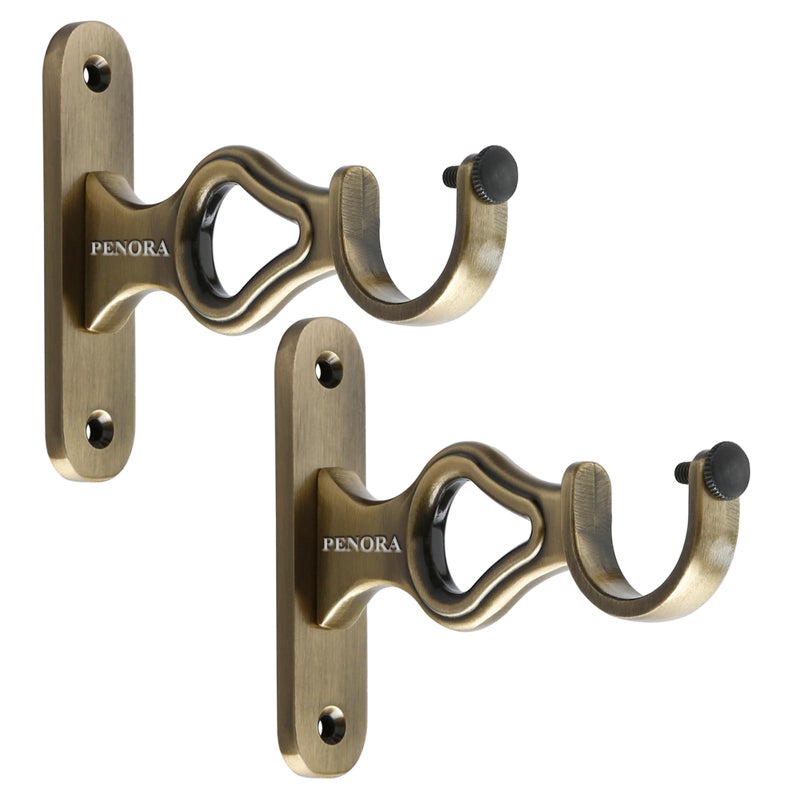 Penora Alluminium Antique Finish Curtain Holder and Brackets for Door and Window Parda Holder 1 Inch Rod Size Curtain Support/Rod BracketsHolders for Curtain Bracket and Rod Support (Pack of 2) - Image 5