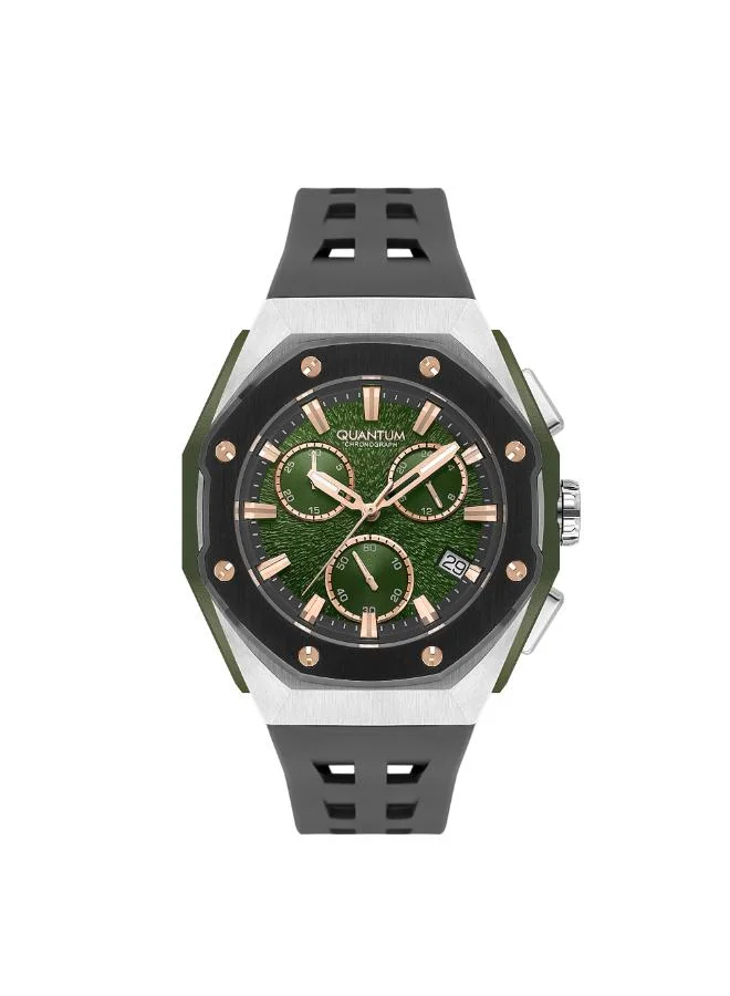 Quantum Men's Silicone Chronograph Watch HNG1170.366 - 46 mm