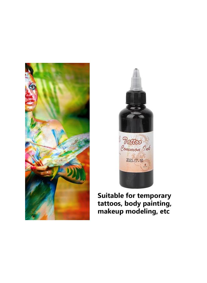 WYBOT Body painting make-up, DIY body paint tattoo inks, 100 ml/bottle tattoo inks ment, temporary tattoo ink, for tattoo u0026 body paint, for body and face painting(Brown) - Image 1