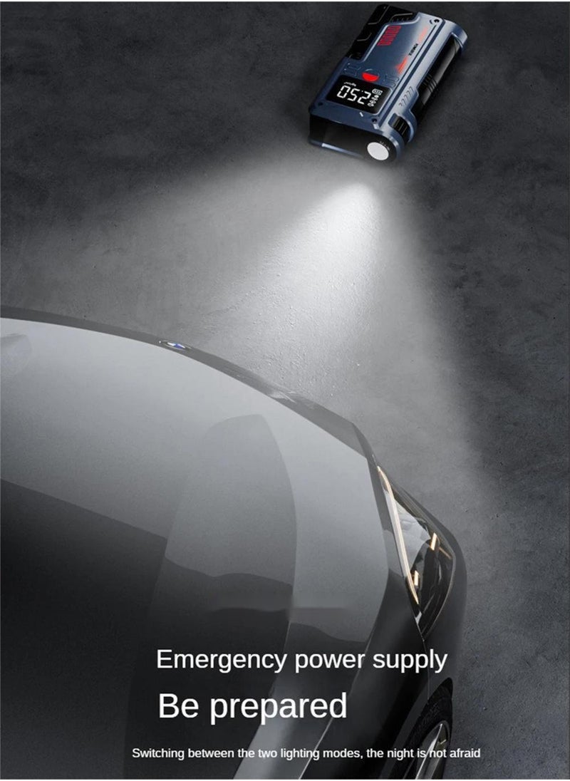 EzzySo - مشغل قفز مع ضاغط هواء 1000A 12V 150PSI 29.6Wh مشغل بطارية السيارة 4.0L بنزين 2.5L ديزل مشغل ذكي مع شاشة و ضوء طوارئ - Image 1