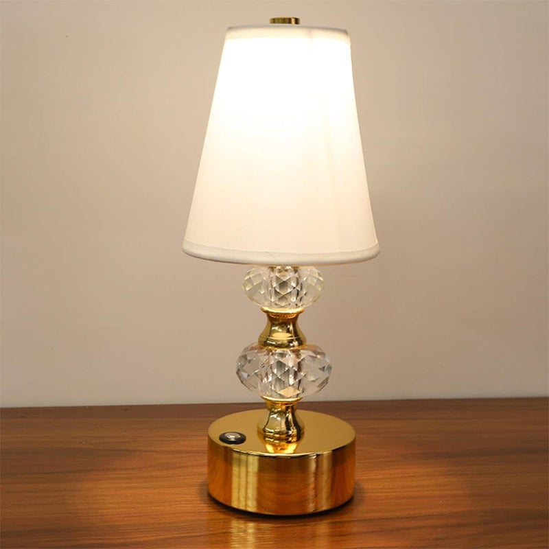 مصباح بجانب السرير LED قابل للشحن، حماية للعين، تشطيب ذهبي، ثلاث ألوان قابلة للتعديل - Image 4