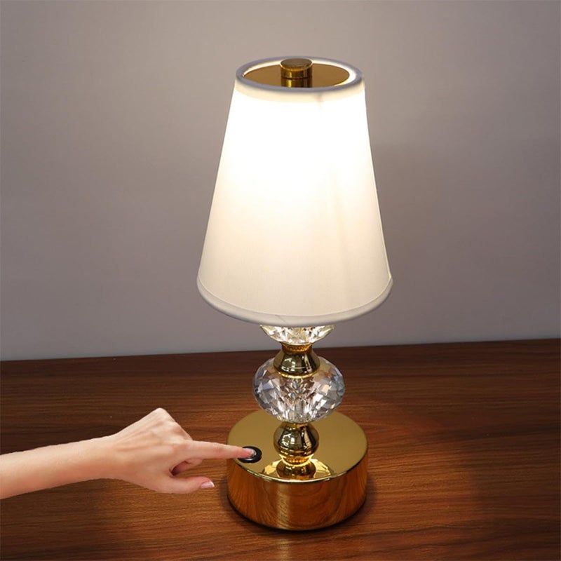 مصباح بجانب السرير LED قابل للشحن، حماية للعين، تشطيب ذهبي، ثلاث ألوان قابلة للتعديل - Image 5