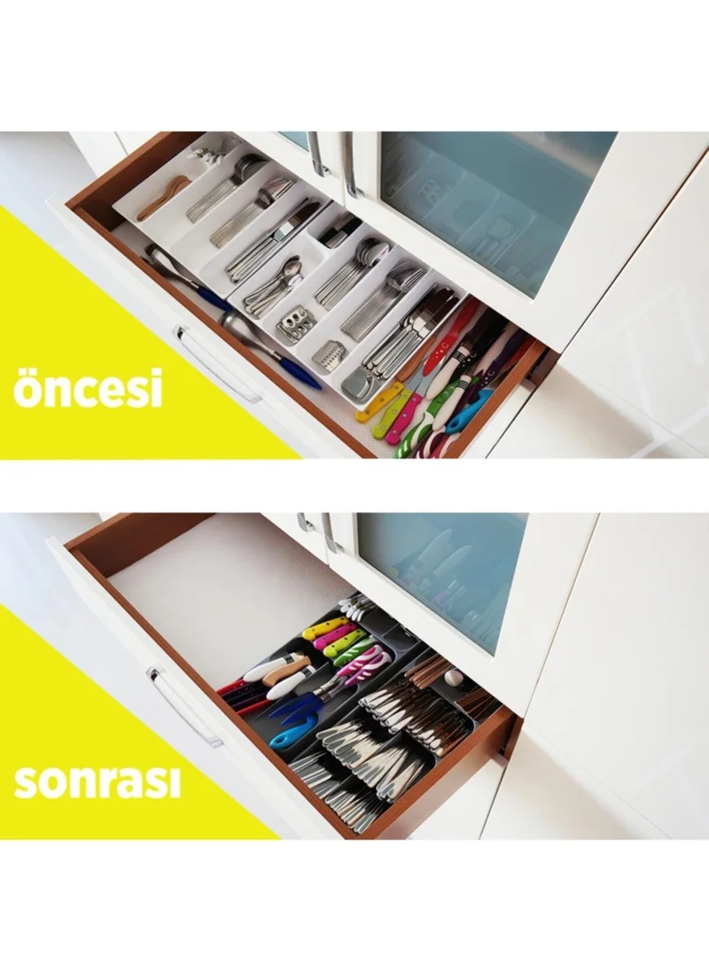 DECOBELLA 9 Compartment Drawer Cutlery Tray, Drawer Organizer