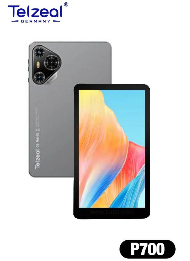 Telzeal Telzeal P700 5G 7 Inch Android Tablet with Dual SIM 6GB RAM 256GB ROM and 3000 mAh Battery Grey  - Image 1