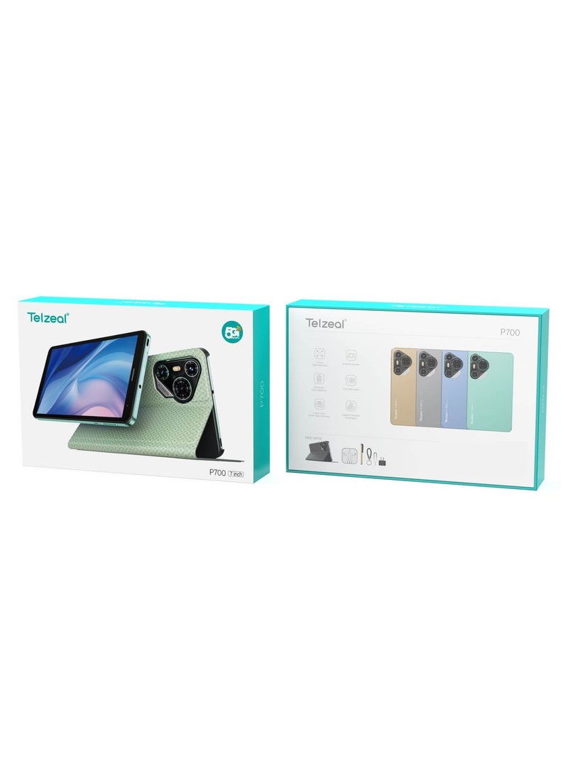 Telzeal - Telzeal P700 5G 7 Inch Android Tablet with Dual SIM 6GB RAM 256GB ROM and 3000 mAh Battery Grey - Image 1