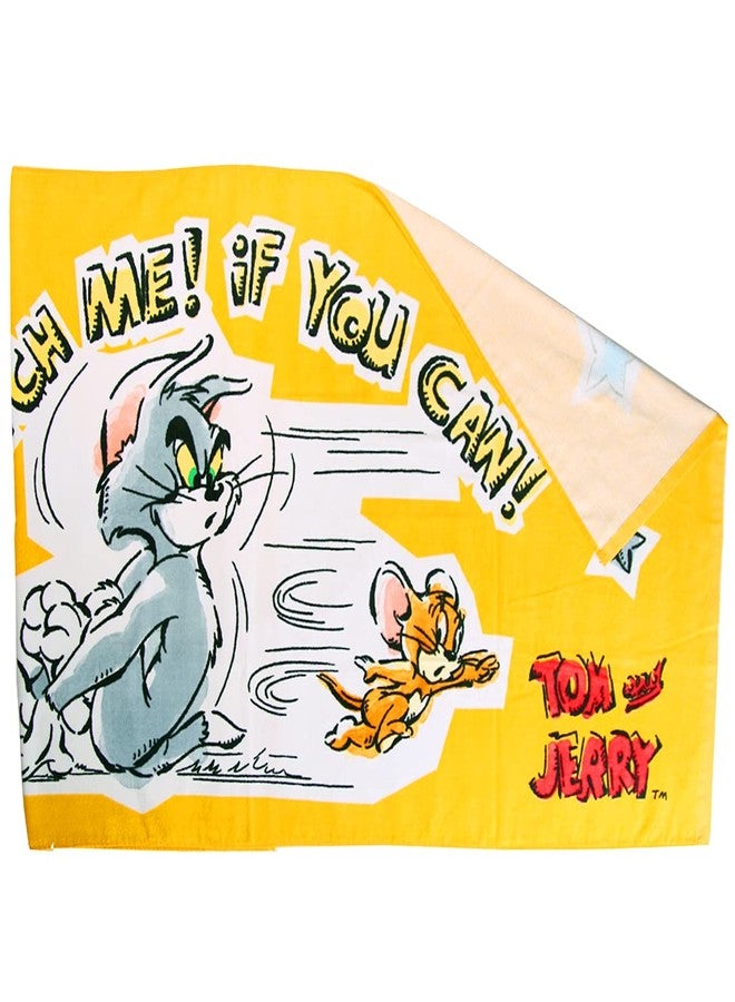 JPI Oversized Beach Towel 58" x 28" - Tom and Jerry Catch Me - for Pool, Bath, Yoga, Gym, Travel, Camping, Beach Cart & Beach Chairs - Image 3