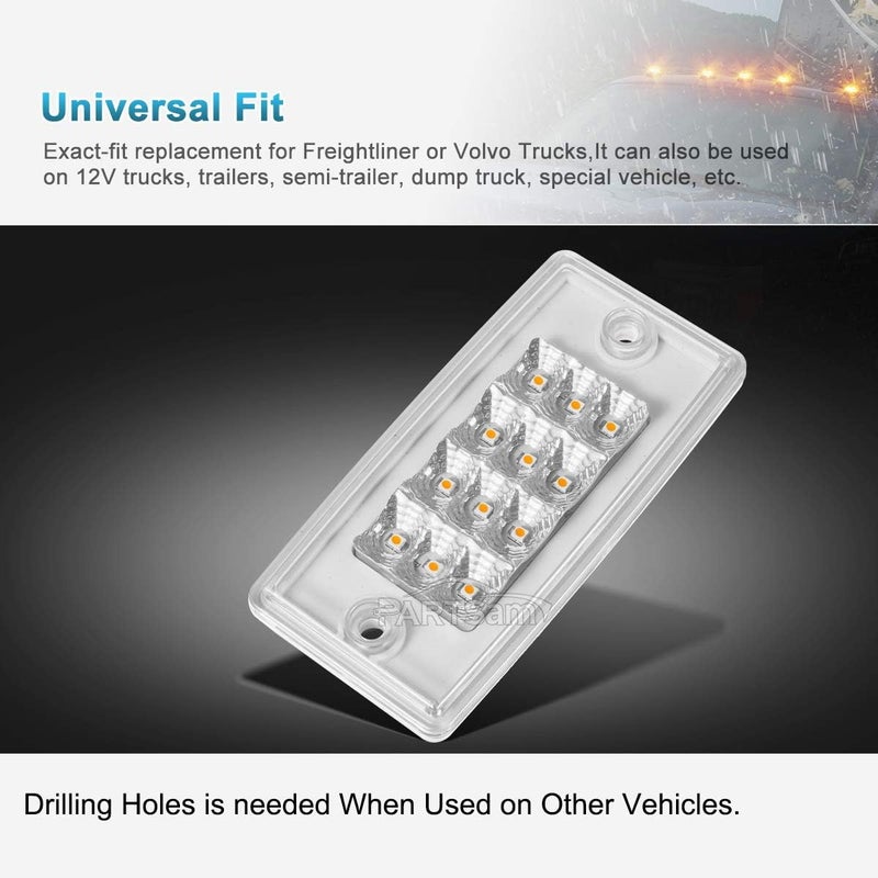 Partsam 5pcs Amber LED Cab Marker Lights for Trucks and Trailers - Image 5