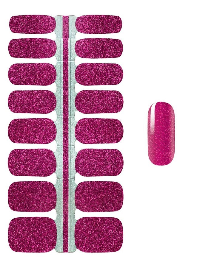 SILPECWEE 5 Sheets Glitter Nail Polish Stickers Self Adhesive Nail Wraps for Women Nail Strips Real Nail Polish Nail Art Accessories with 1pc Nail File - Image 5