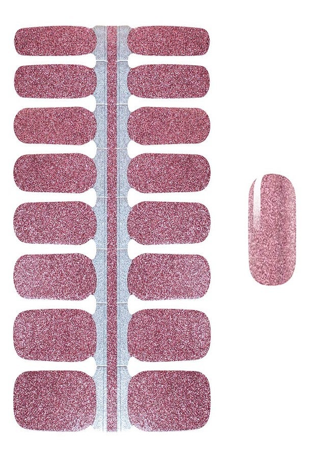 SILPECWEE 5 Sheets Glitter Nail Polish Stickers Self Adhesive Nail Wraps for Women Nail Strips Real Nail Polish Nail Art Accessories with 1pc Nail File - Image 4