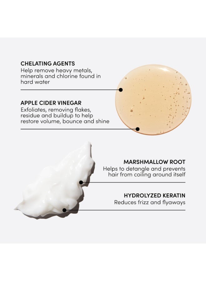 Ouai مجموعة شامبو OUAI المنظف وبلسم الشعر الكثيف - شامبو م clarifying للتراكم والأوساخ والزيوت والمنتجات والمياه العسرة وبلسم مرطب للشعر الكثيف (2 عدد) - Image 2