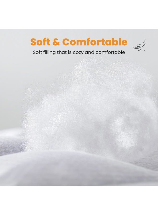 MATBEBY King Size Quilted Fitted Mattress Pad, Cooling Breathable, Fluffy, Deep Pocket, White - Image 3
