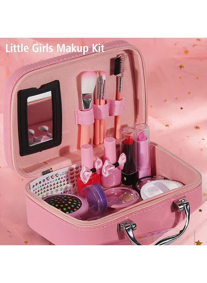 RollsTimi  Girls Makeup Kit Set Cosmetics Play with Carry Case for Little Girls Party Game Birthday Gift,Pink  - Image 2