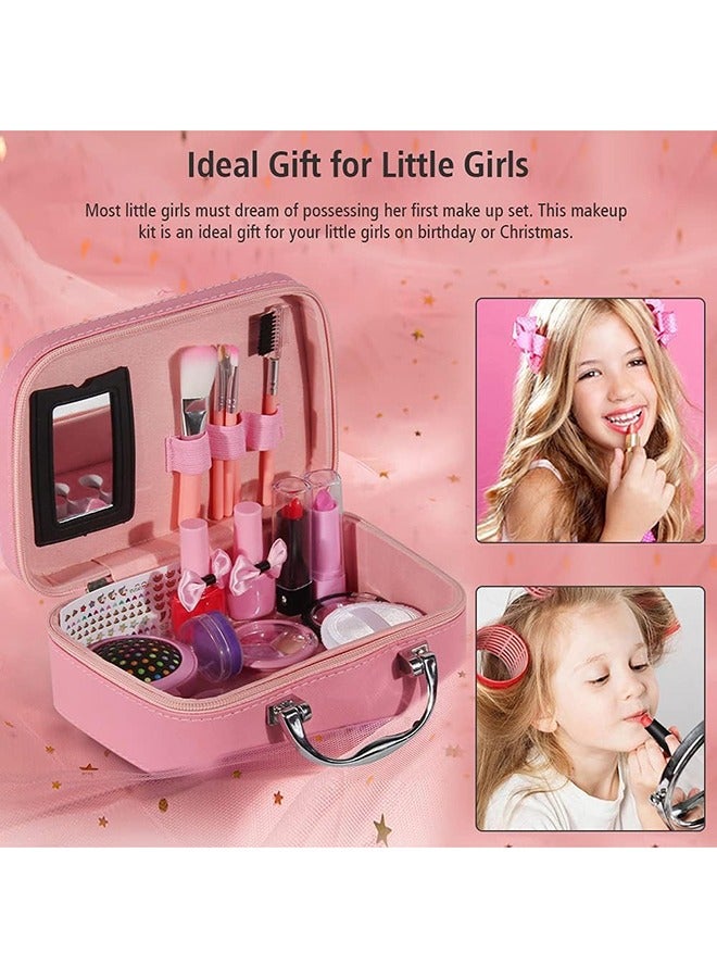 RollsTimi  Girls Makeup Kit Set Cosmetics Play with Carry Case for Little Girls Party Game Birthday Gift,Pink  - Image 5