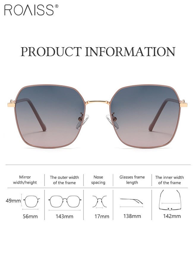 roaiss Hexagon Polarized Sunglasses for Women, UV400 Protection Sun Glasses, Fashion Sun Shades for Shopping Party Travel Street Photography with Glasses Case, 56mm - Image 3