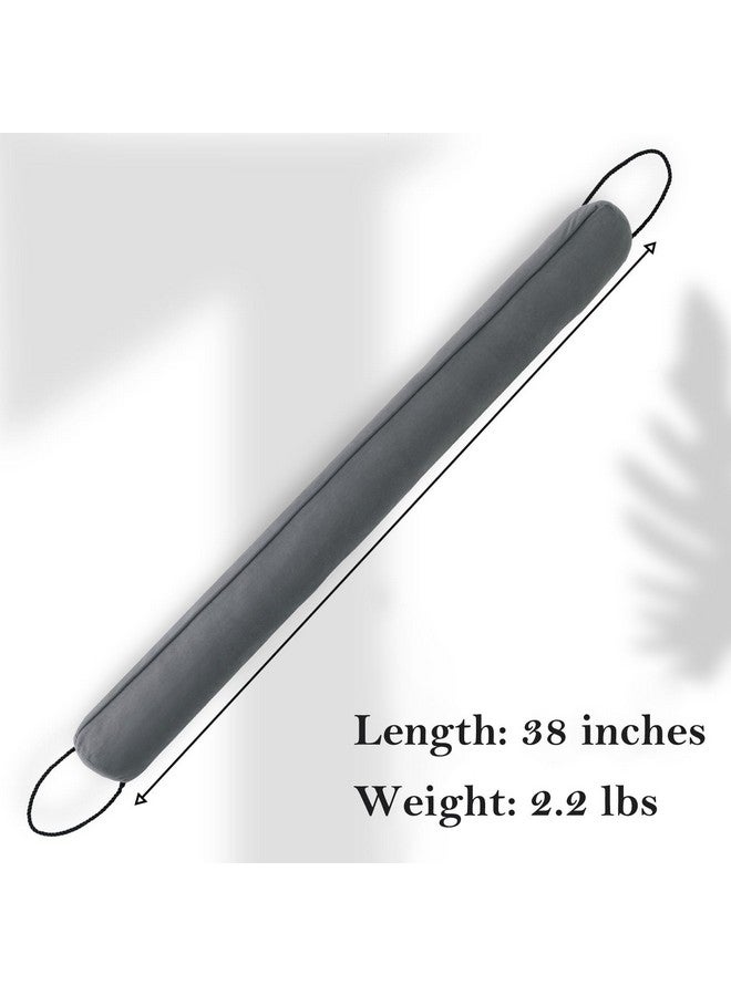 Sunolga Sunolga 38" Door Draft Stopper Blocks Hot Cold Air with Removable Washable Cover for Gaps Up to 3", All-Season Noise and Wind Seal for The Bottom of Door and Window, Grey  - Image 2