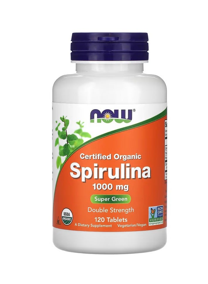 now Spirulina Super Green 1000mg - 120 Tab - Image 1