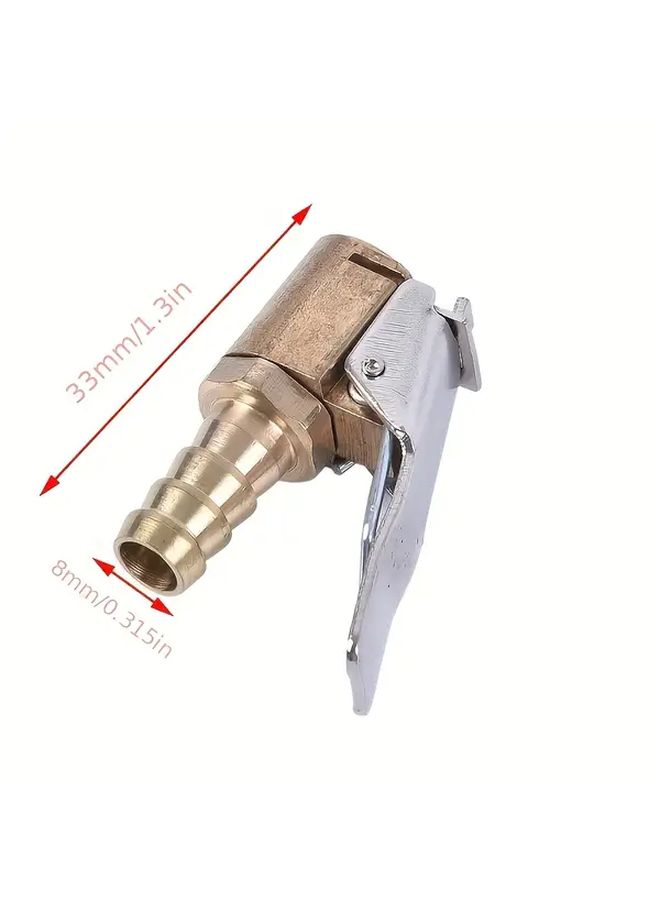 1pc Durable Copper Tire Inflator Valve Quick Clip Chuck Tail Plug for Car Vehicle Maintenance - Image 2