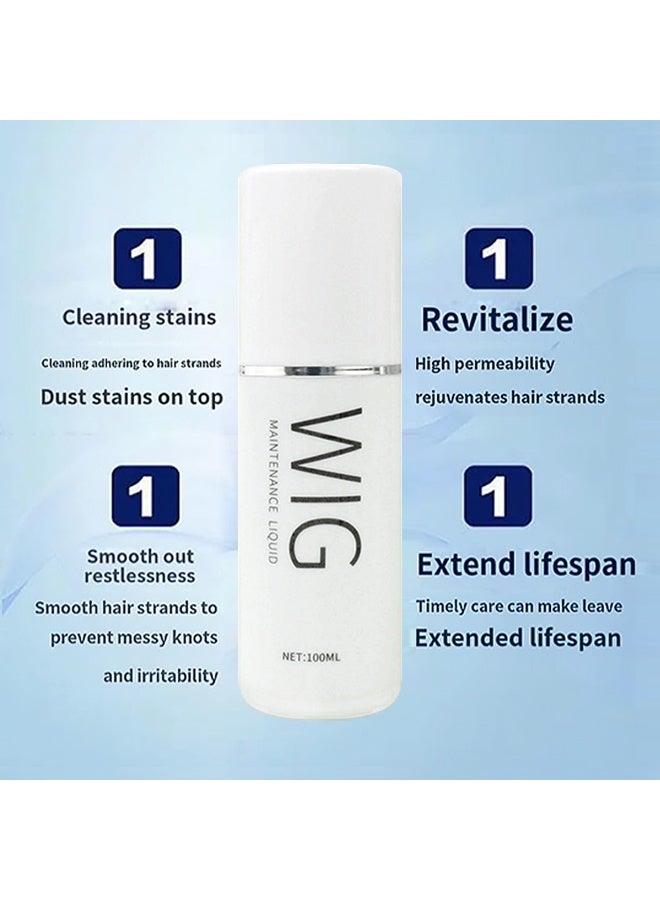 WodeMate Wig Maintenance Liquid-Revitalizes & Refreshes, Smooth and Anti-Frizz, Hydrates & Moisturizes, Cleans and Extends the Life of Your Wig 100ml - Image 2