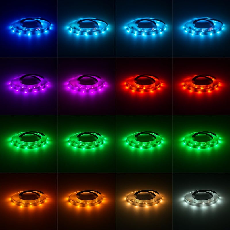 Gesto شريط إضاءة LED RGB نحاسي بطول 5 متر مع محول، 300 ليد 5050 شريط متعدد الألوان مع تحكم عن بعد بـ 16 وضع ولصق، شريط LED للتلفاز، إعداد الألعاب، السقف، غرفة النوم، الحفلات، ديوالي وزينة المنزل - Image 5
