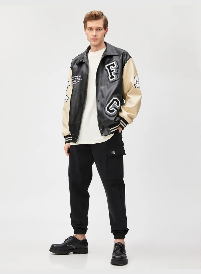 كوتون Jogger Cargo Trousers Pocket Detailed Drawstring Cotton