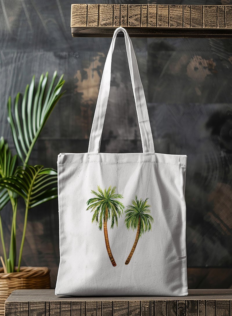 لوحة حقيبة يد بأحزمة كتف من البوليستر بتصميم شجر النخيل - Image 3