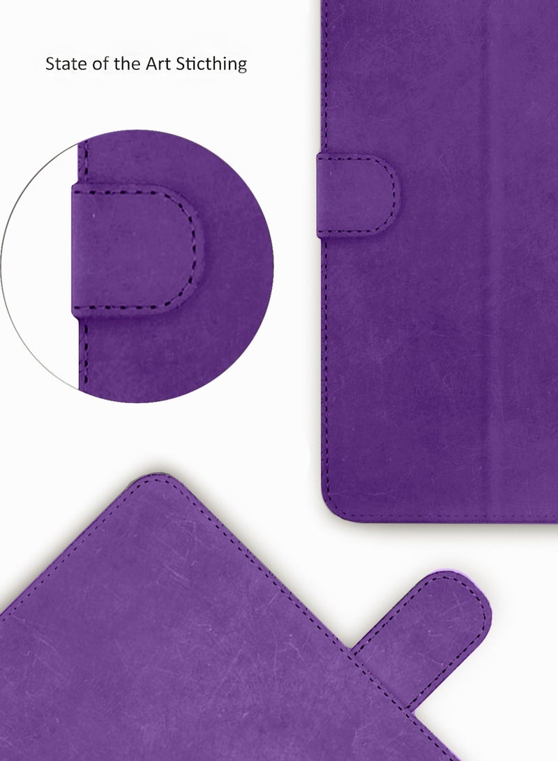 Wtech PU Leather Magnetic Closure Flip Case Cover For Honor Pad 9 12.1 Inch 2023 Purple - Image 2