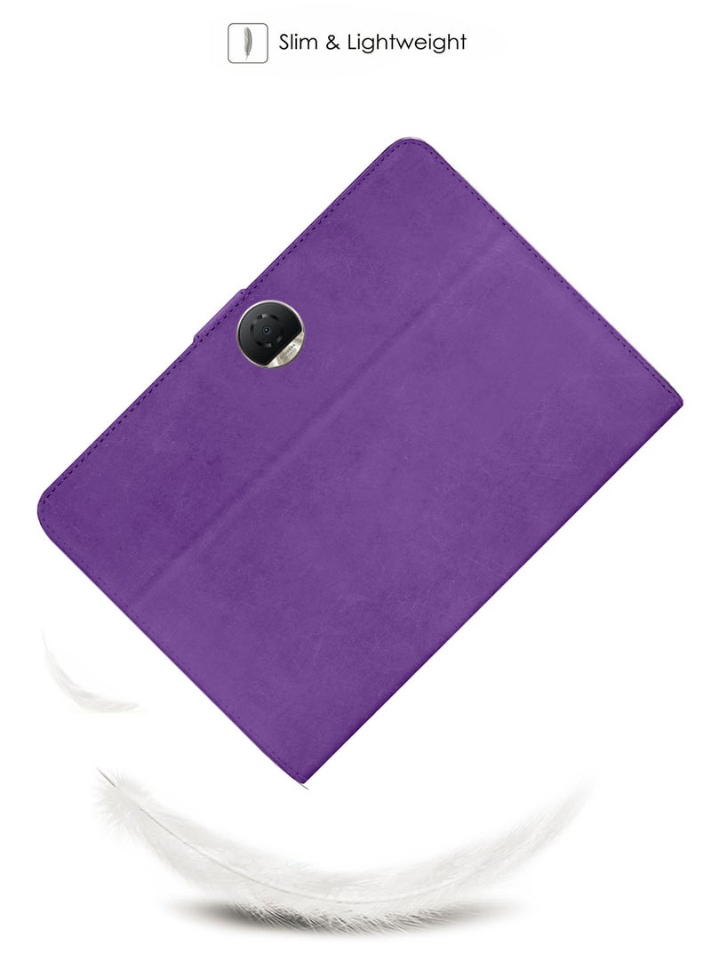 Wtech PU Leather Magnetic Closure Flip Case Cover For Honor Pad 9 12.1 Inch 2023 Purple - Image 3