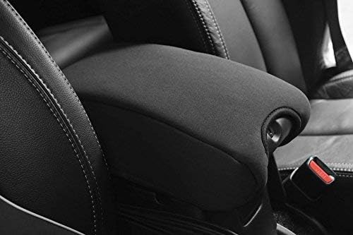 DEDC Neoprene Center Console Armrest Pad Cover for Jeep Wrangler JK Sahara Sport Rubicon X Unlimited 2011 2012 2013 2014 2015 2016 2017 Black